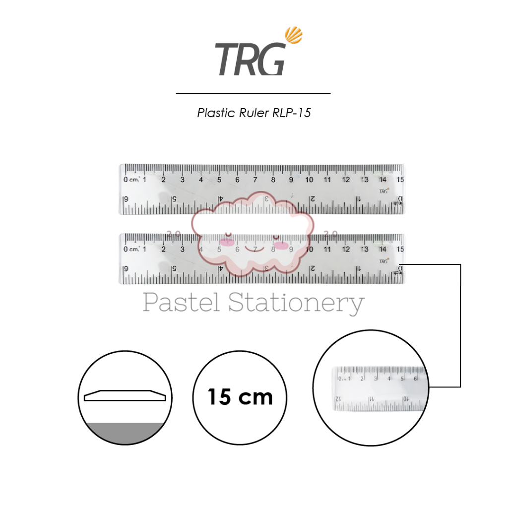 

TRG Plastic Ruler 15 cm RLP-15 - Penggaris Mistar Plastik 15cm TRG