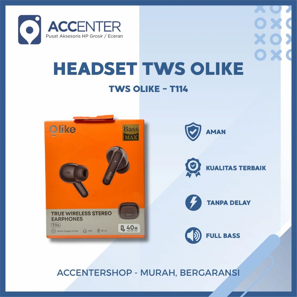 TWS OLIKE T114 EXSTRA BASS & SUPER JERNIH