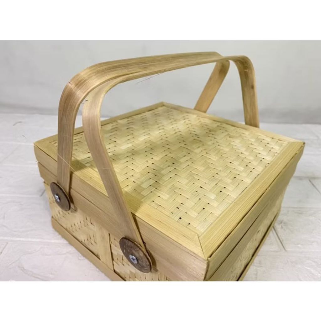 

(20x20) Keranjang Anyaman Bambu | Hampers Bambu | Anyaman Rapat