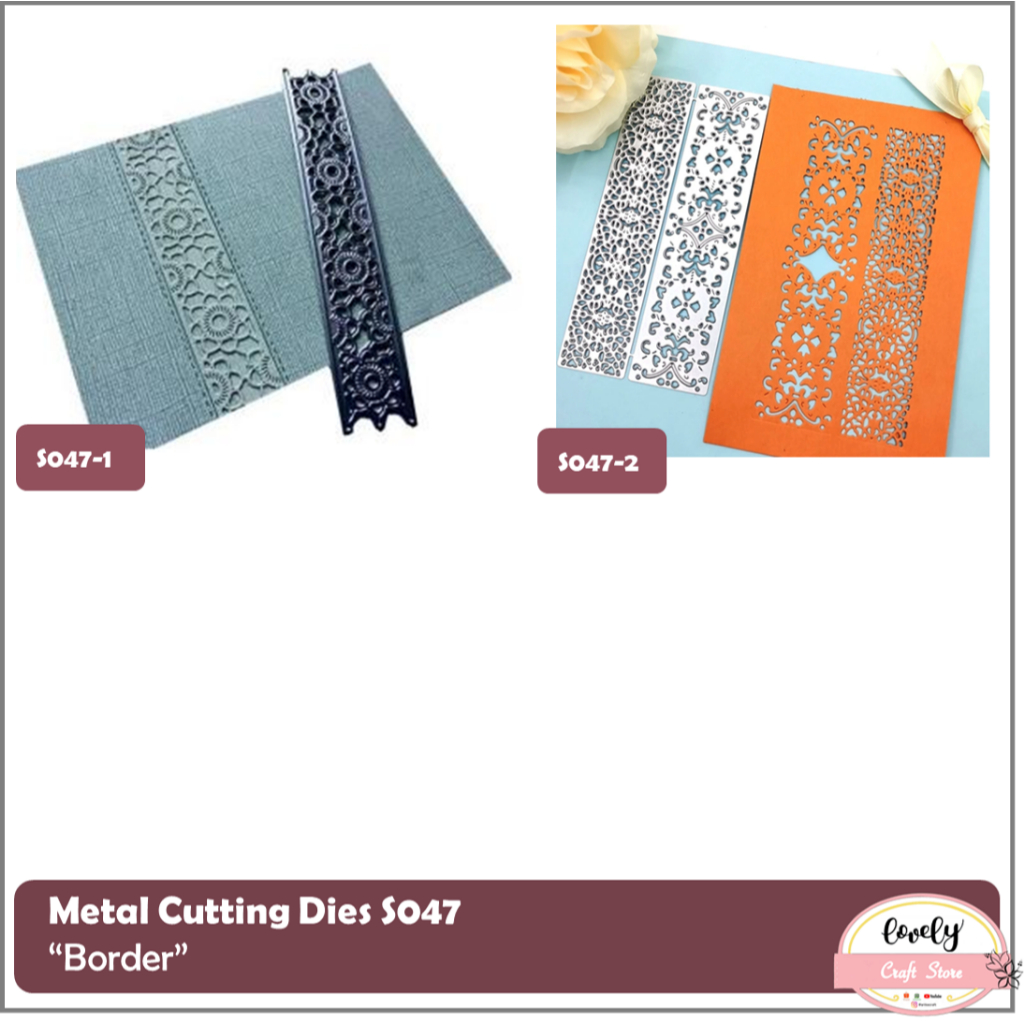 

LovelyCraftStore | Metal Cutting Dies S47 ~ Lace Border Dies Cetakan Stensil Mold Stencil Cetakan Mahar Aksesoris Journal, Scrapbook, Cards etd #87