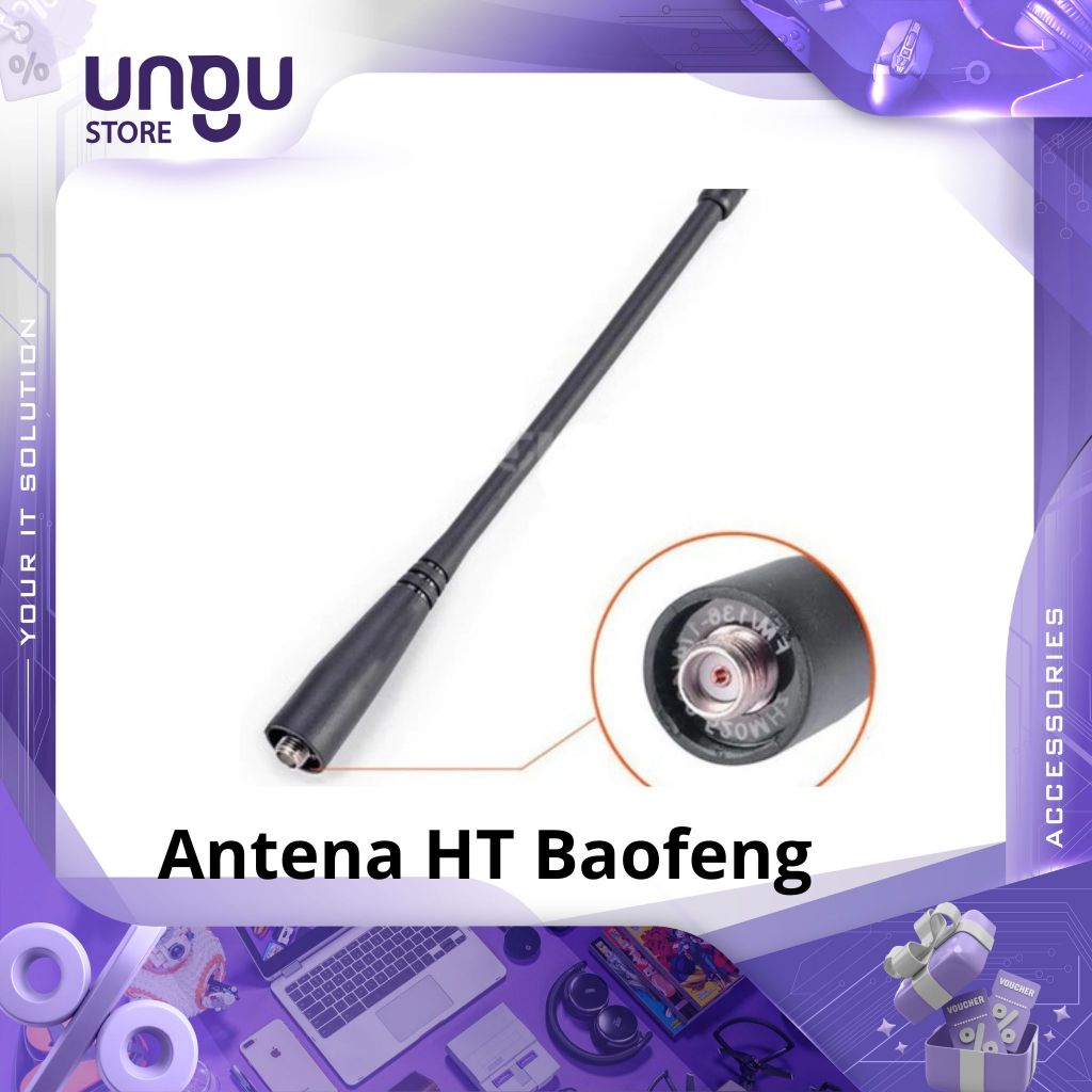 Antena HT Baofeng Dual Band UV-5R UV-82 Female UHF/VHF Antena HT Jarak Jauh