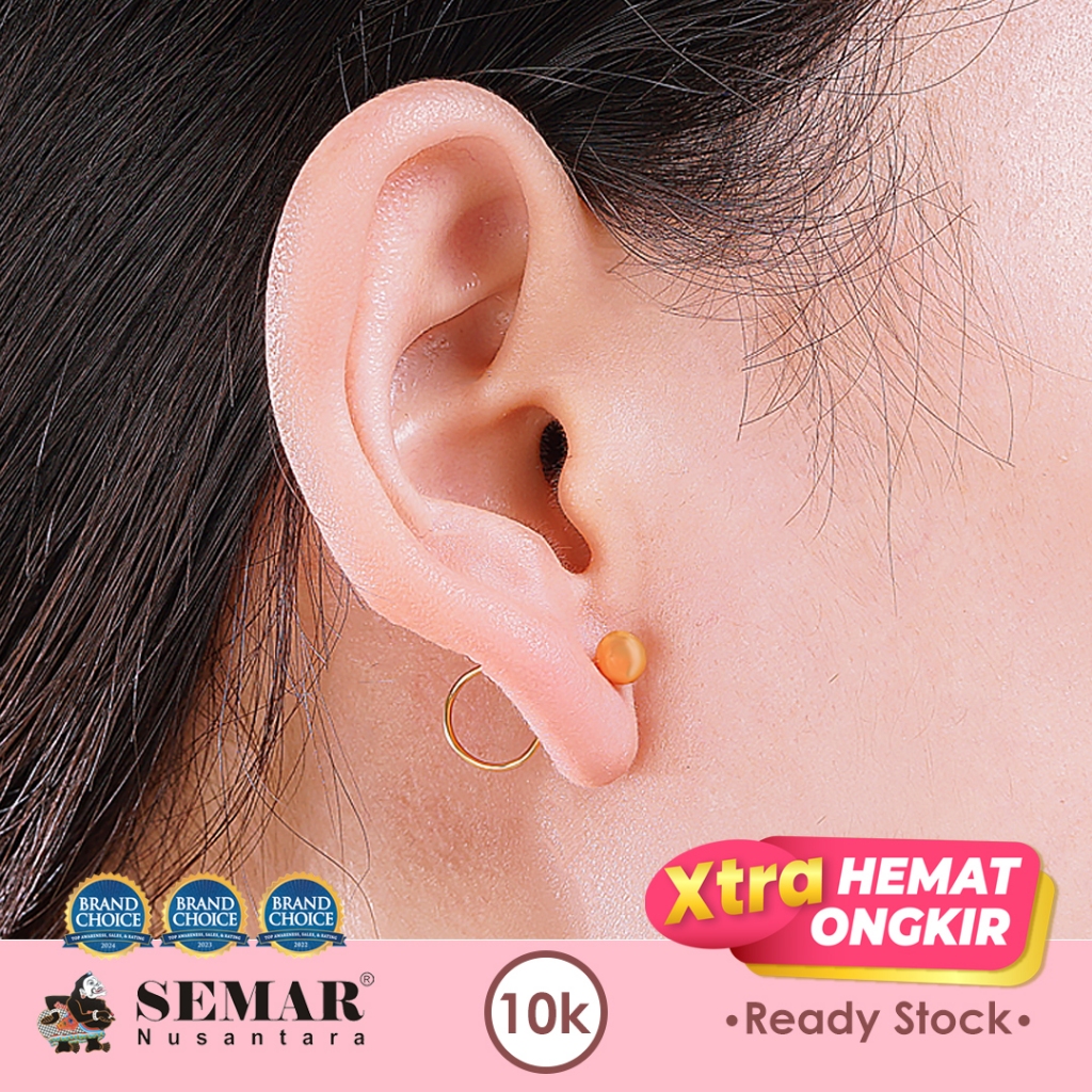 Anting Emas Toge Mrican Gold Earrings 10K Semar Nusantara