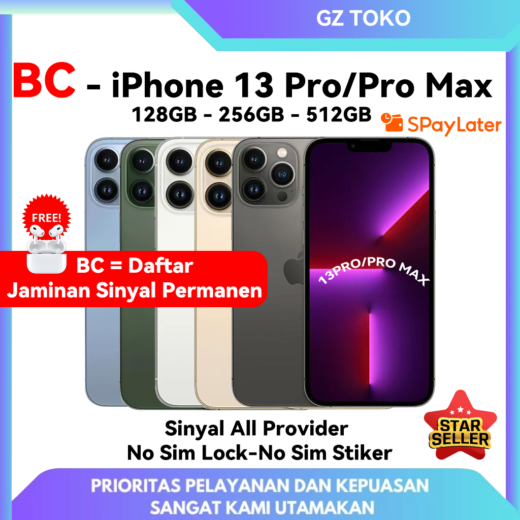 X61_ Bc - Ip 13 Pro/Ip 13 Pro Max 128Gb 256Gb Second Bulan Terpercaya Original Fullset