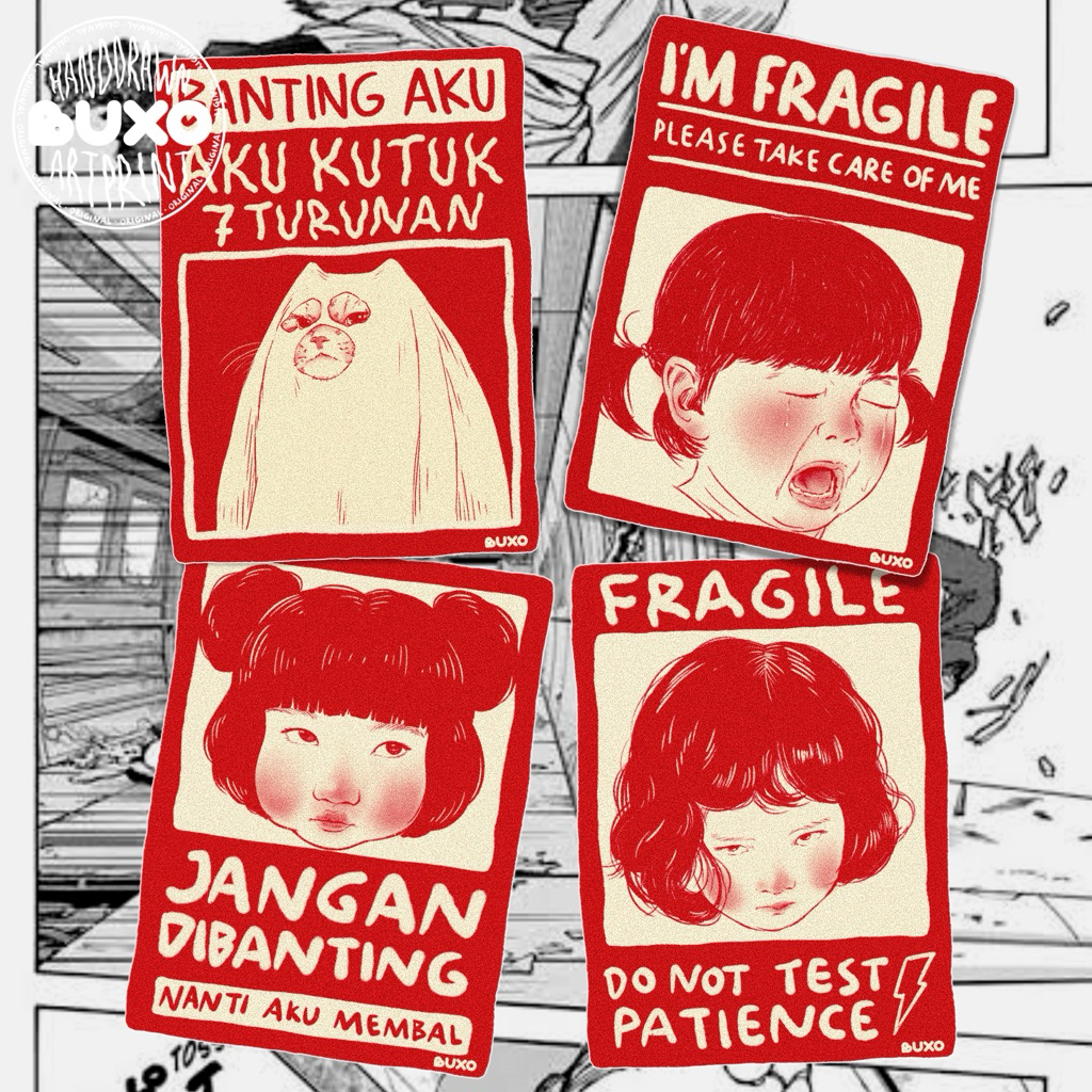 

Ay00! buxo - FRAGILE KOPER SUITCAlSE vinyl sticker / sticker film movie series lucu stiker laptop