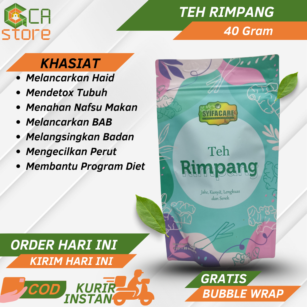 

Teh Rimpang Syifacare Teh Celup Bahan Alami Herbal Jahe Kunyit Sereh Lengkuas Jamu Instan Original