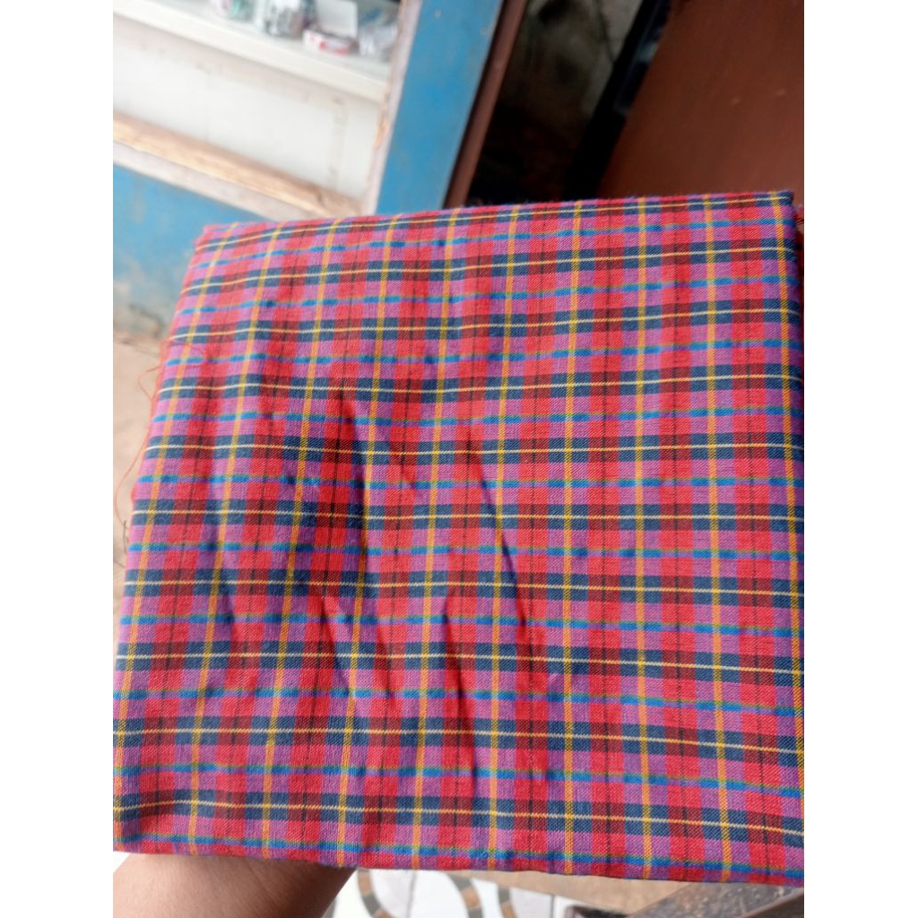 KAIN KOTAK MOTIF SERAGAM KODE F14 arahan baju/kolor/gamis/baju tk (L150XP50)