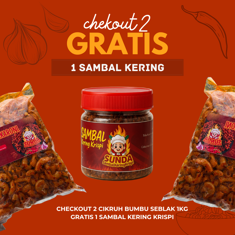 

1kg Makaroni cikruh bumbu seblak GRATIS !! sambal kering krispi 50g