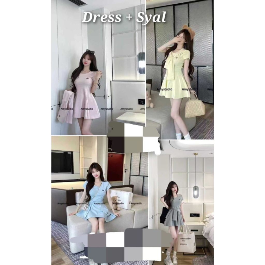 DRES WANITA ALA KOREA PREMIUM IMPORT BKK