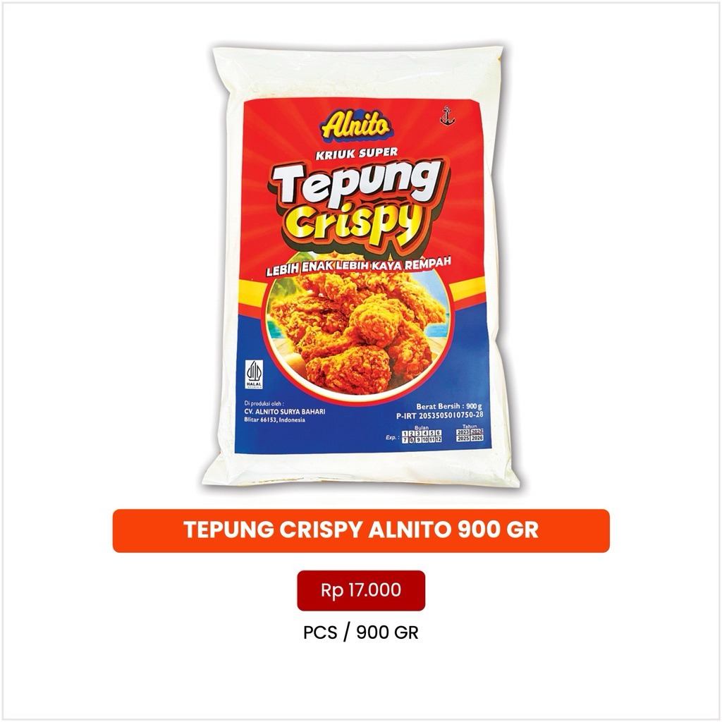 

Tepung Crispy Alnito 900 gr kriuk serbaguna