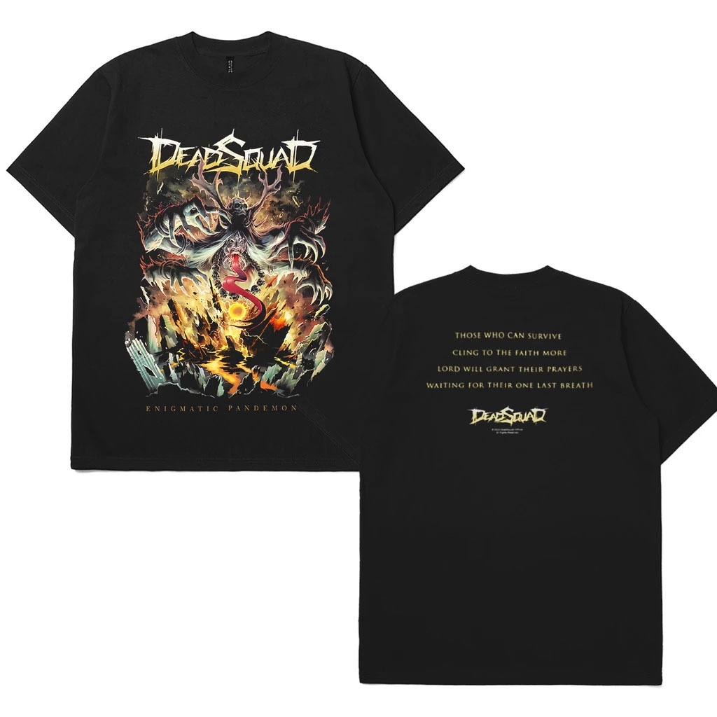 Tshirt - Kaos Band Deadsquad - Enigmatic Pandemonium Black | Cotton Combed24s Premium