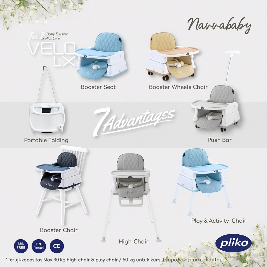 Pliko Velo LX CX Kursi Makan Tempat Duduk Bayi / Baby Chair