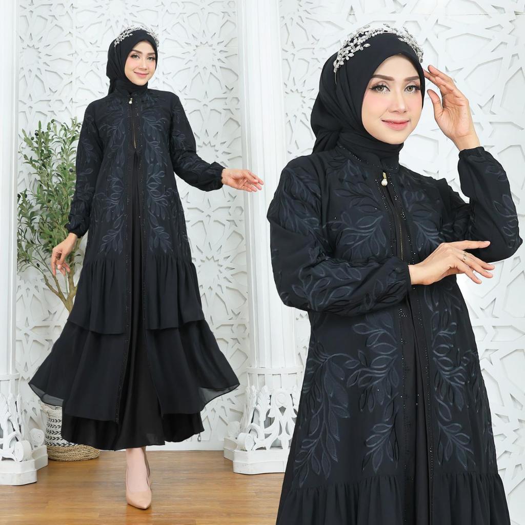 GAMIS ABAYA TURKEY ADIBA BORDIR  DAN PAYET MEWAH SERIES WARNA