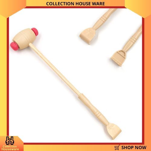 2 in 1 Alat Garuk Punggung & Palu Pijat Terapi Kayu