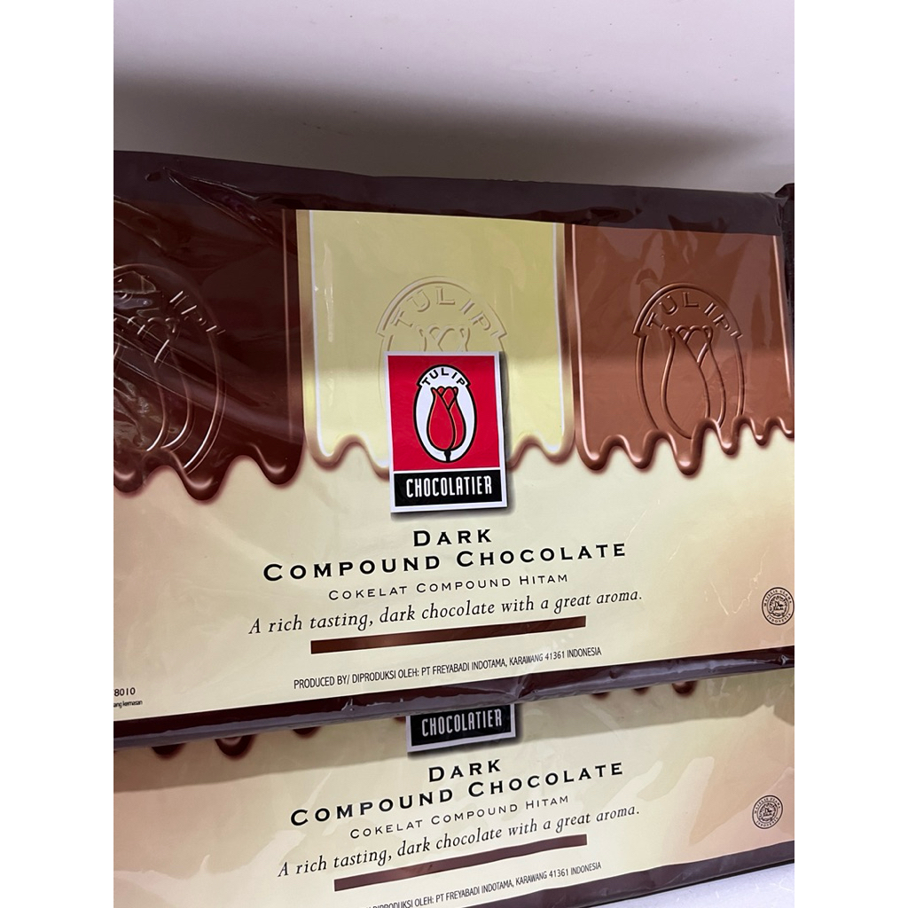 

Tulip Dark Compound chocolate 1 kg (Termurah)