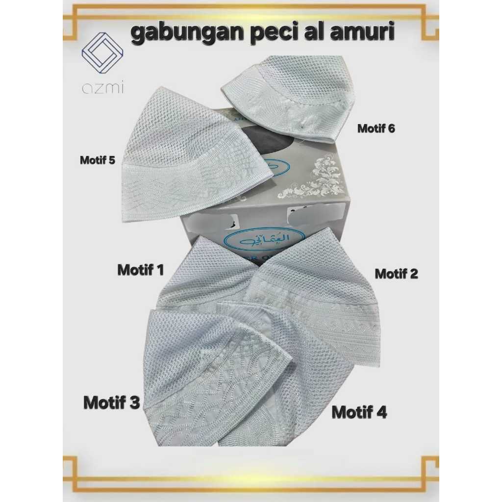 Peci Al Amuri Peci Jaring Madinah Ustmani Original Tinggi 5,5 cm Import