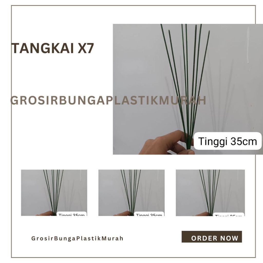 Kawat Bunga Tangkai Bunga Cabang 7 / 1 Lusin