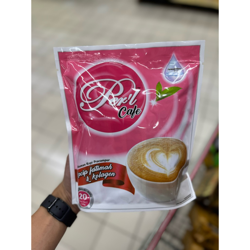 

Perl cafe Kacip Fatimah Kolagen Cafe 20s x 20g / Per’l cafe 10s x 20gr