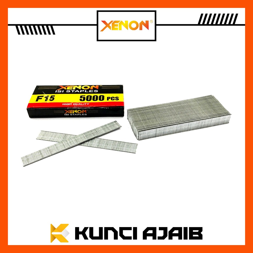 

XENON Isi Paku Tembak F15 - Refill Air Nailer Gun Paku Tembak Staples Bit Finish Nail F 15