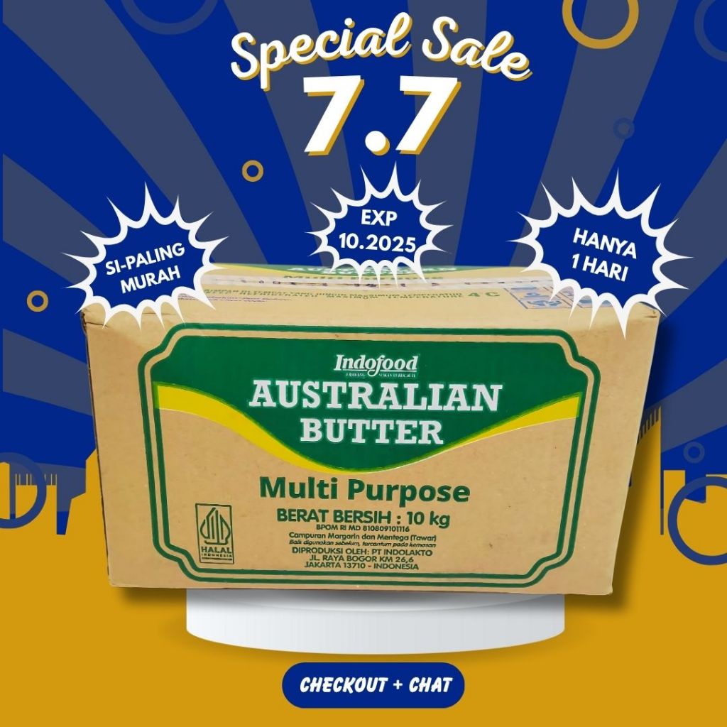 

AUSTRALIAN BUTTER Unsalted Butter 10 Kg / Mix Margarin & Mentega Tawar 10000 Gr