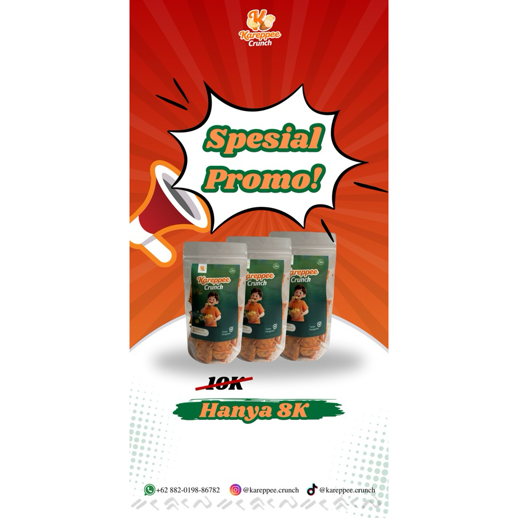 

[Kareppee] Keripik Crunch 65 gr - Keripik Khas Tanah Daeng