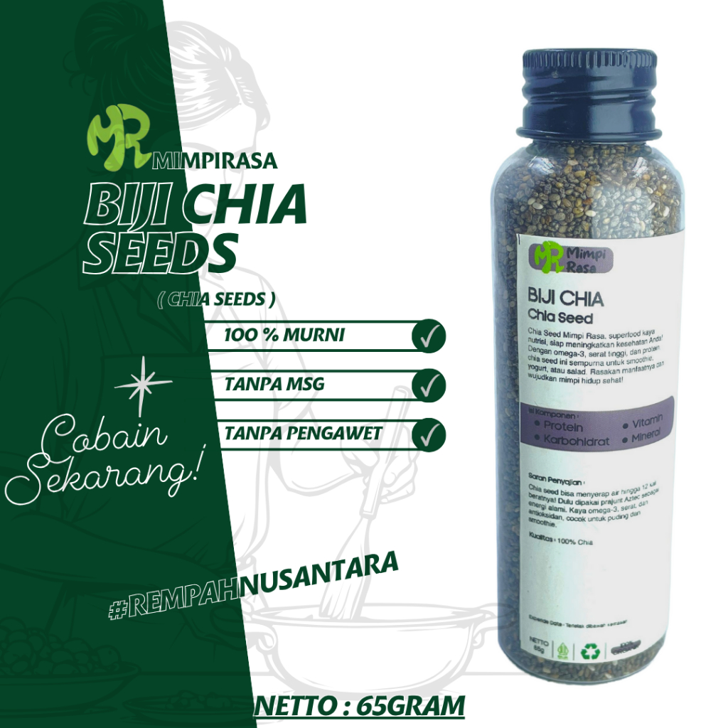 

BUMBU | CHIA SEED / BIJI CHIA PREMIUM / BIJI SELASIH 80g