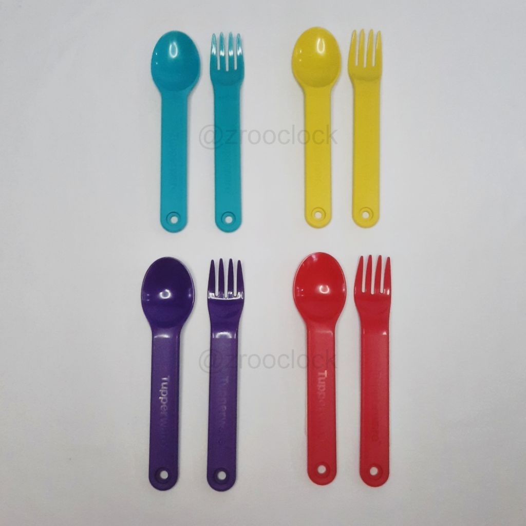 Tupperware Cutlery / Sendok Garpu Tupperware /Sendok Grapu Bekal / Alat Makan Bekal / Set Alat Makan