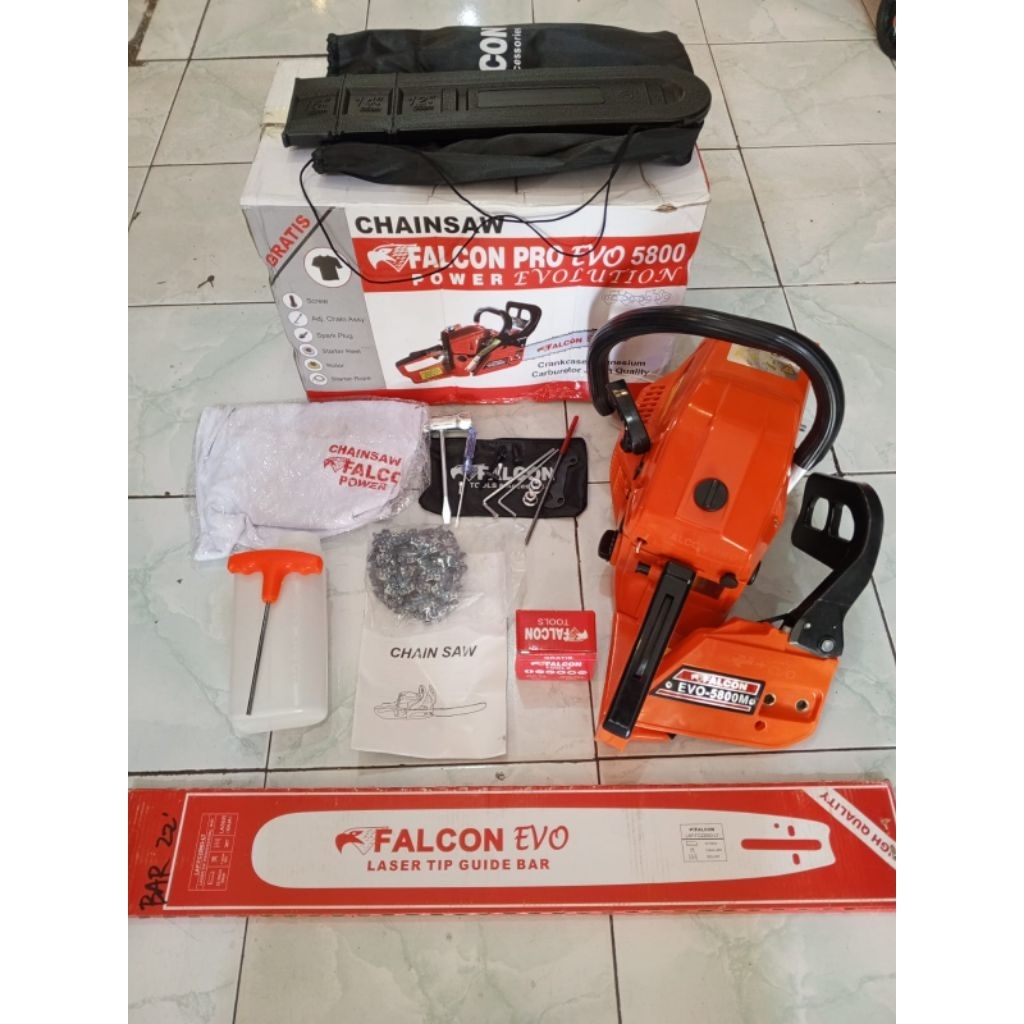 MURAH CHAINSAW FALCON 5800 EVO ORIGINAL HIGH QUALITY