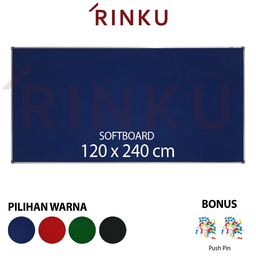 

Softboard Pin Board Cork Board Gantung Bludru Rinku 120x240 cm