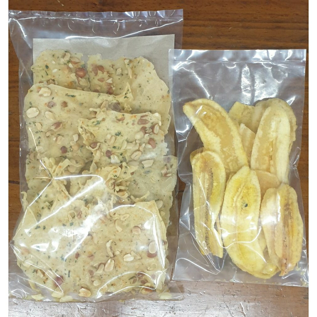 

Cemilan krupuk peyek & krupuk pisang rumahan UMKM