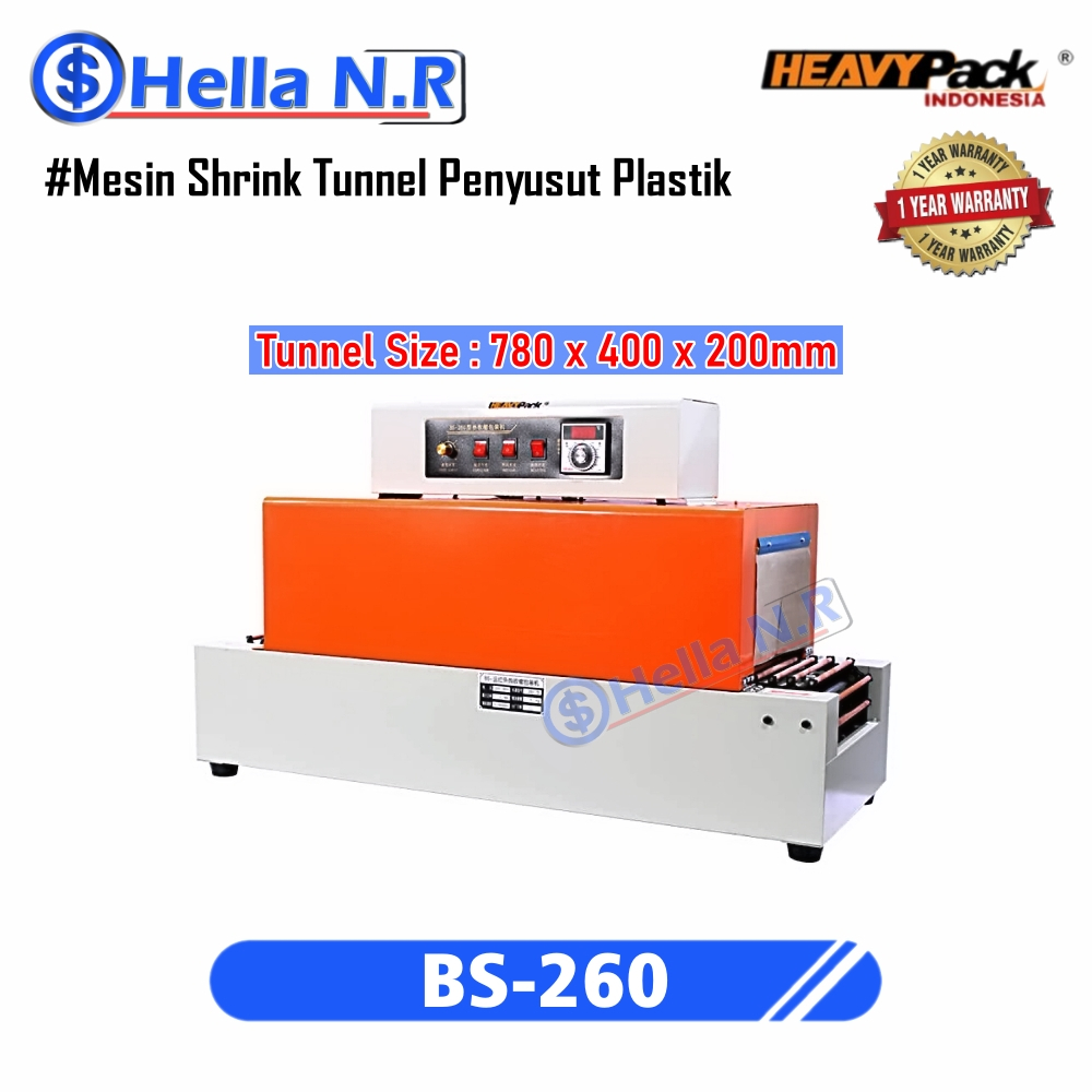 Mesin Shrink HEAVYPACK Shrink Tunnel Mesin Penyusut Plastik BS-260