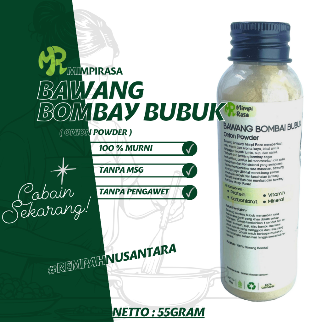 

BUMBU | BAWANG BOMBAY BUBUK | ONION POWDER 70g