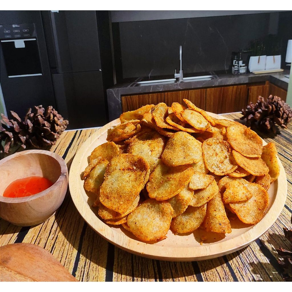 

Cemilan molring gurih rasa jeruk pedas