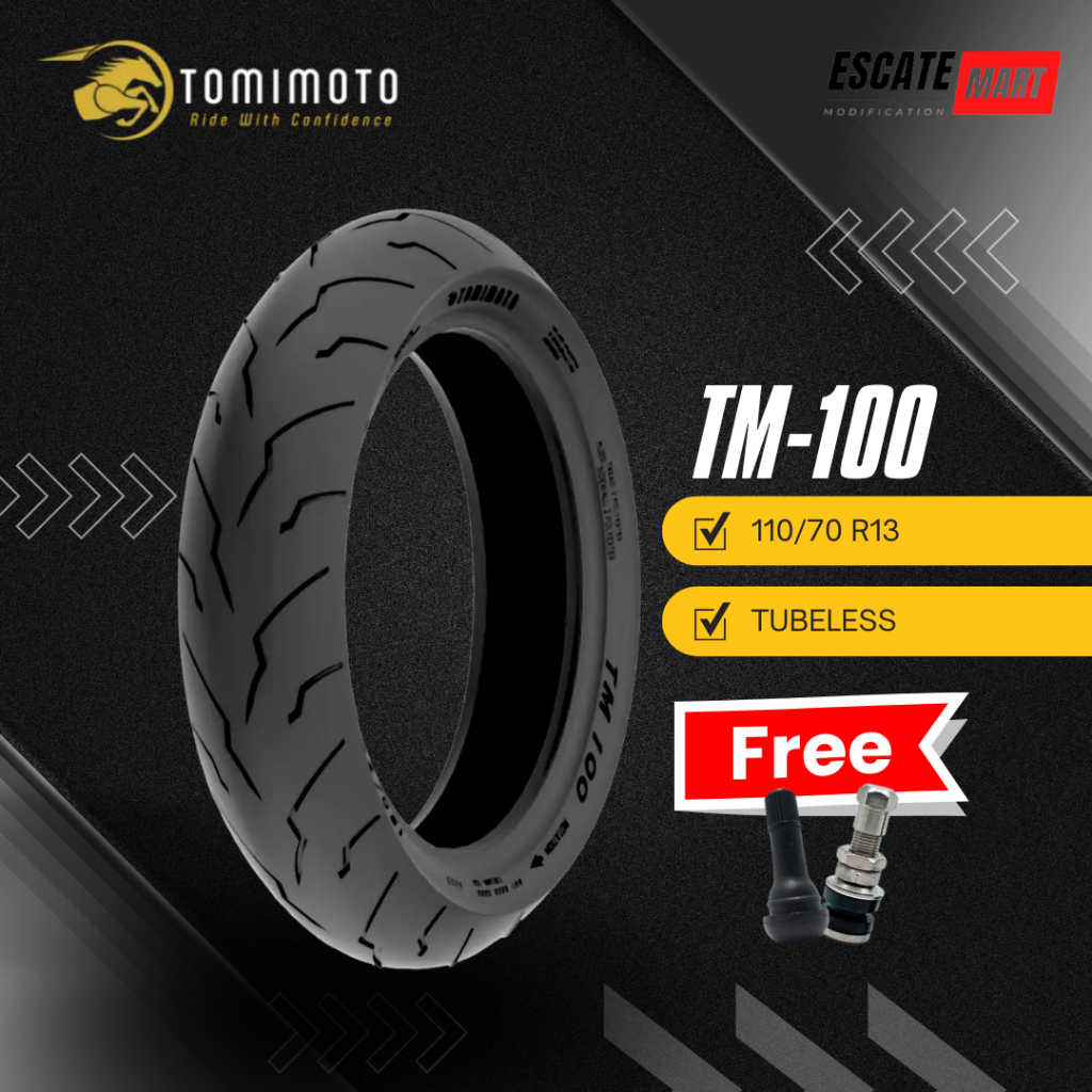 Tomimoto TM-100 110/70-13 Tubeless - Ban Motor Tomimoto TM100 110 70 13 Ban Motor Nmax