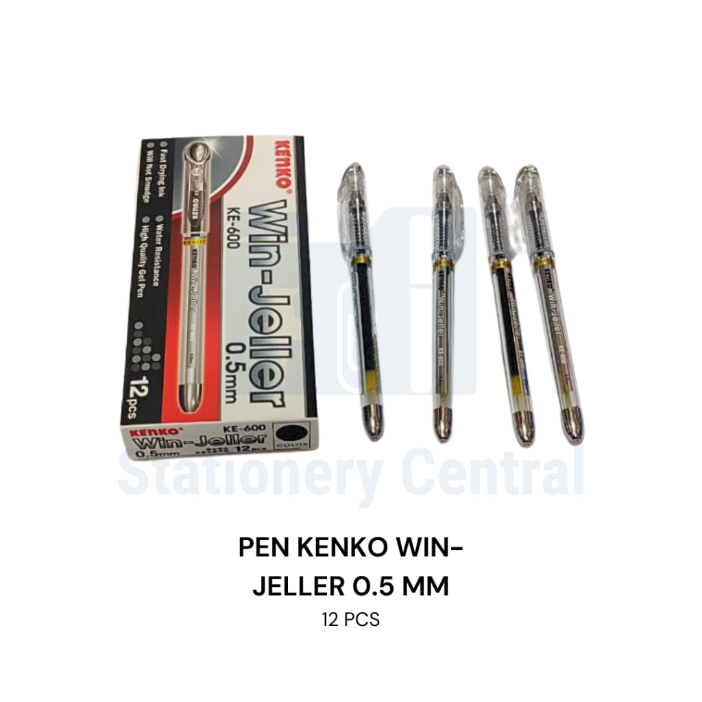 

Pulpen Kenko Gel KE-600 Win-Jeller 0.5mm isi 12 pcs