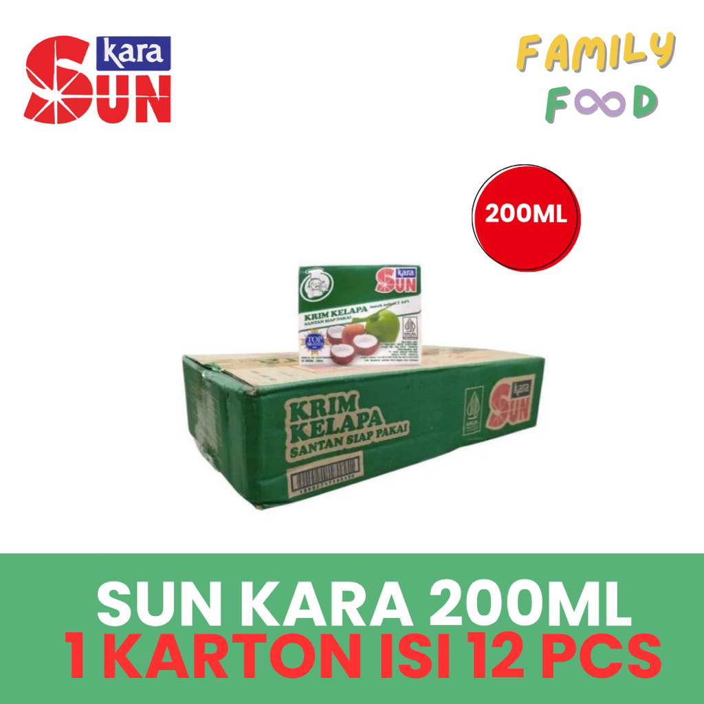 

Santan SUNKARA 200ml - 1 Dus/Karton isi 12 pcs - Santan Cair Praktis untuk Masak Harian