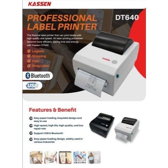 Printer Label Thermal Kassen DT-640 / Printer Label Resi Kassen DT 640