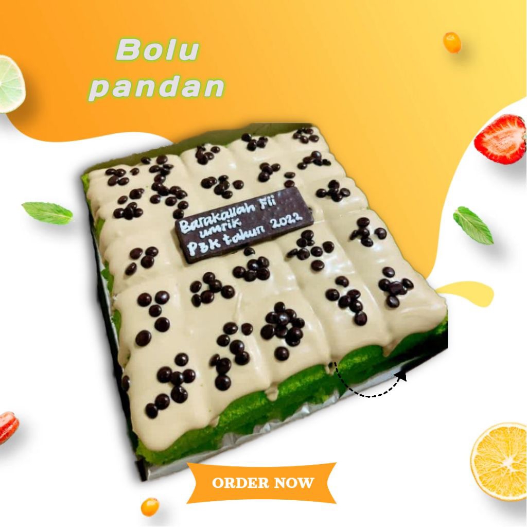 

BROWNIES pandan toping cokocip