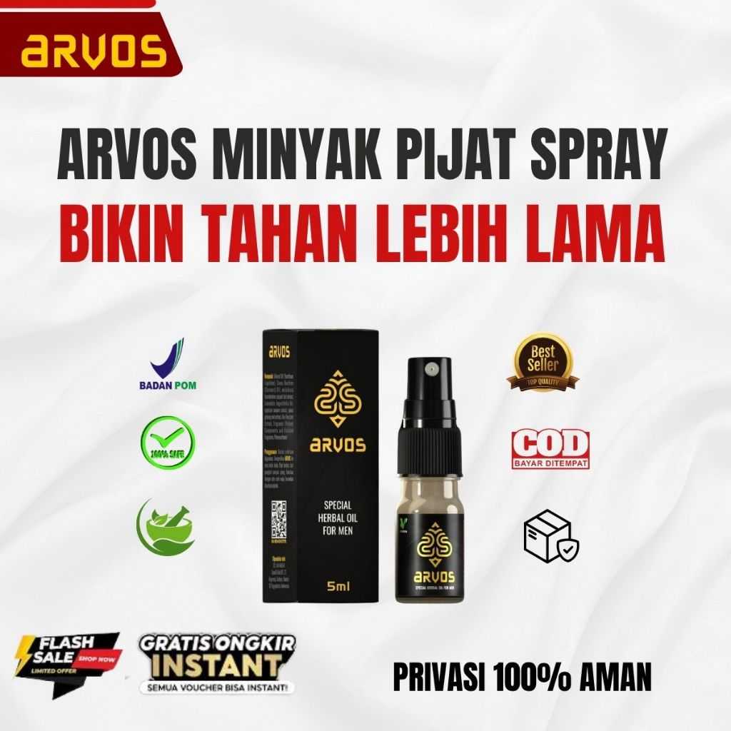 ARVOS OIL MINYAK REFLEKSI TAHAN LAMA ARVOS SPRAY MEMBANTU MENGATASI EDI