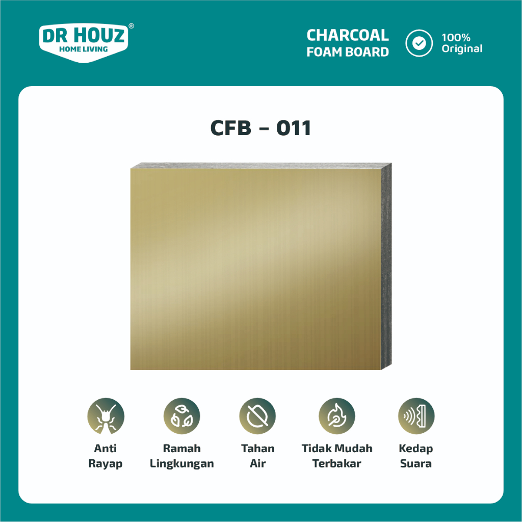 DR.HOUZ - Charcoal Foam Board - CFB 011 Metal (Wall Board)
