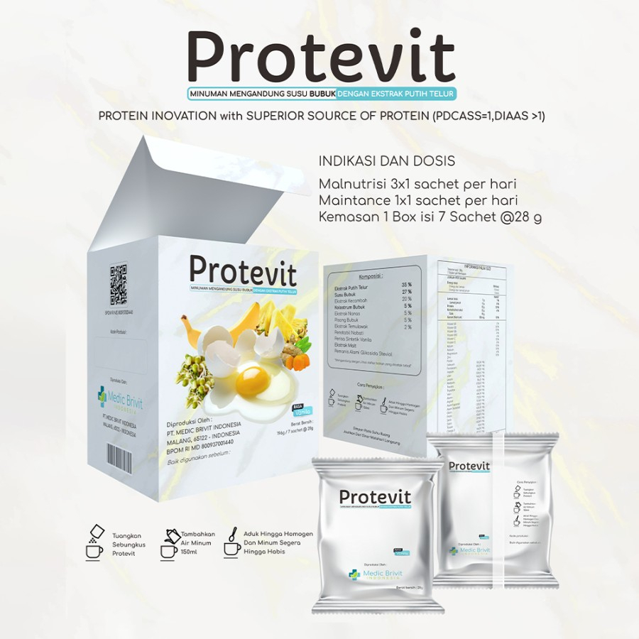 

PROTEVIT susu protein putih telur dengan kolostrum
