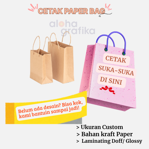 

Paper Bag Kado Custom – Warna/Berwarna atau Polos, Desain Sendiri