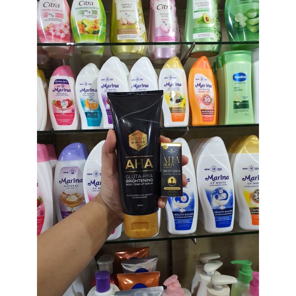 paket combo Aha original Aha lotion body tone  Aha serum