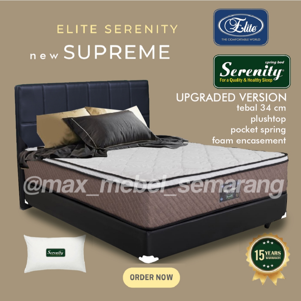 Springbed Elite Serenity Supreme Pocket Spring Foam Encasement Semarang 90 100 120 160 180 200