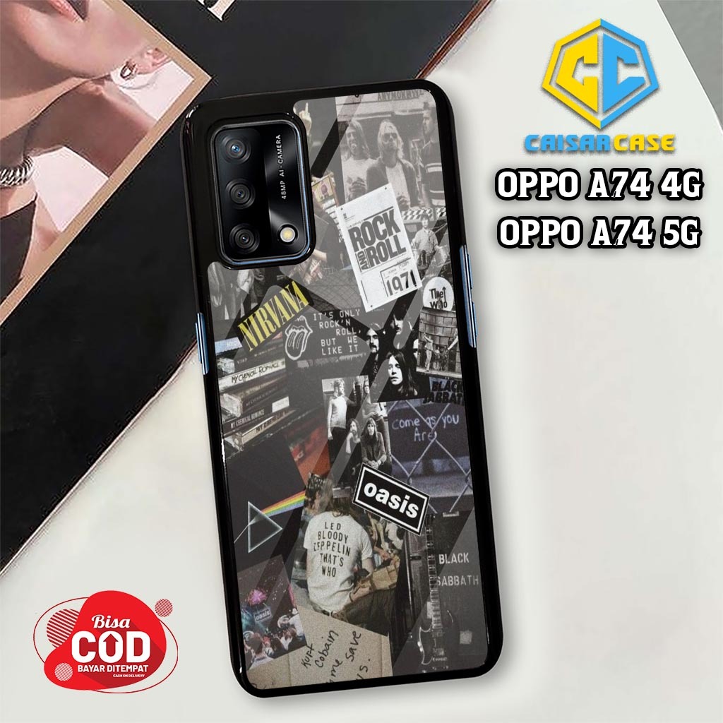 Case Glossy Oppo A74 A95 Casing Kilau Pelindung Hp Motif Aesthetic DESIGN PREMIUM