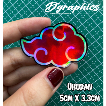 

Stiker Hologram Logo Awan Naruto Akatsuki Sticker anime New