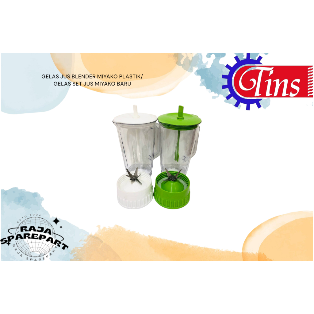 GELAS JUS BLENDER MIYAKO PLASTIK/ GELAS SET JUS MIYAKO BARU