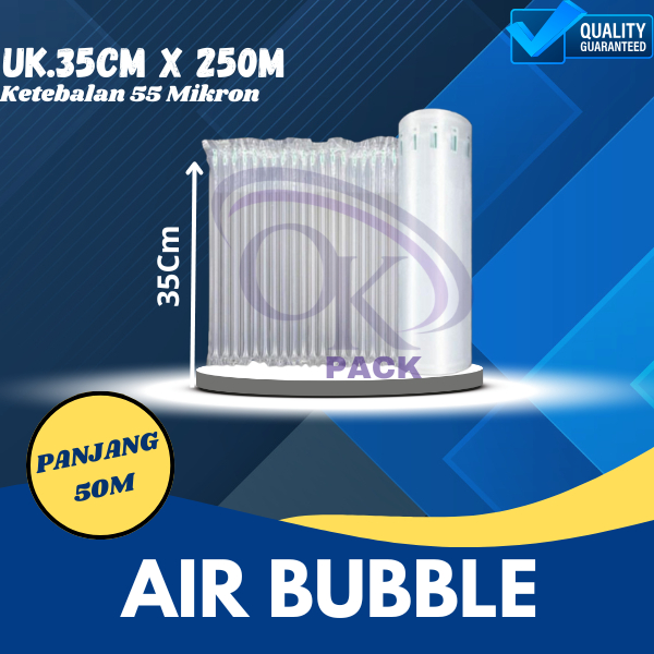 

INFLATABLE AIR BUBBLE 35CM X 250M Cushion Wrap Fo-Air / Bubble Wrap Angin Tebal Roll / Poly Air Bubble