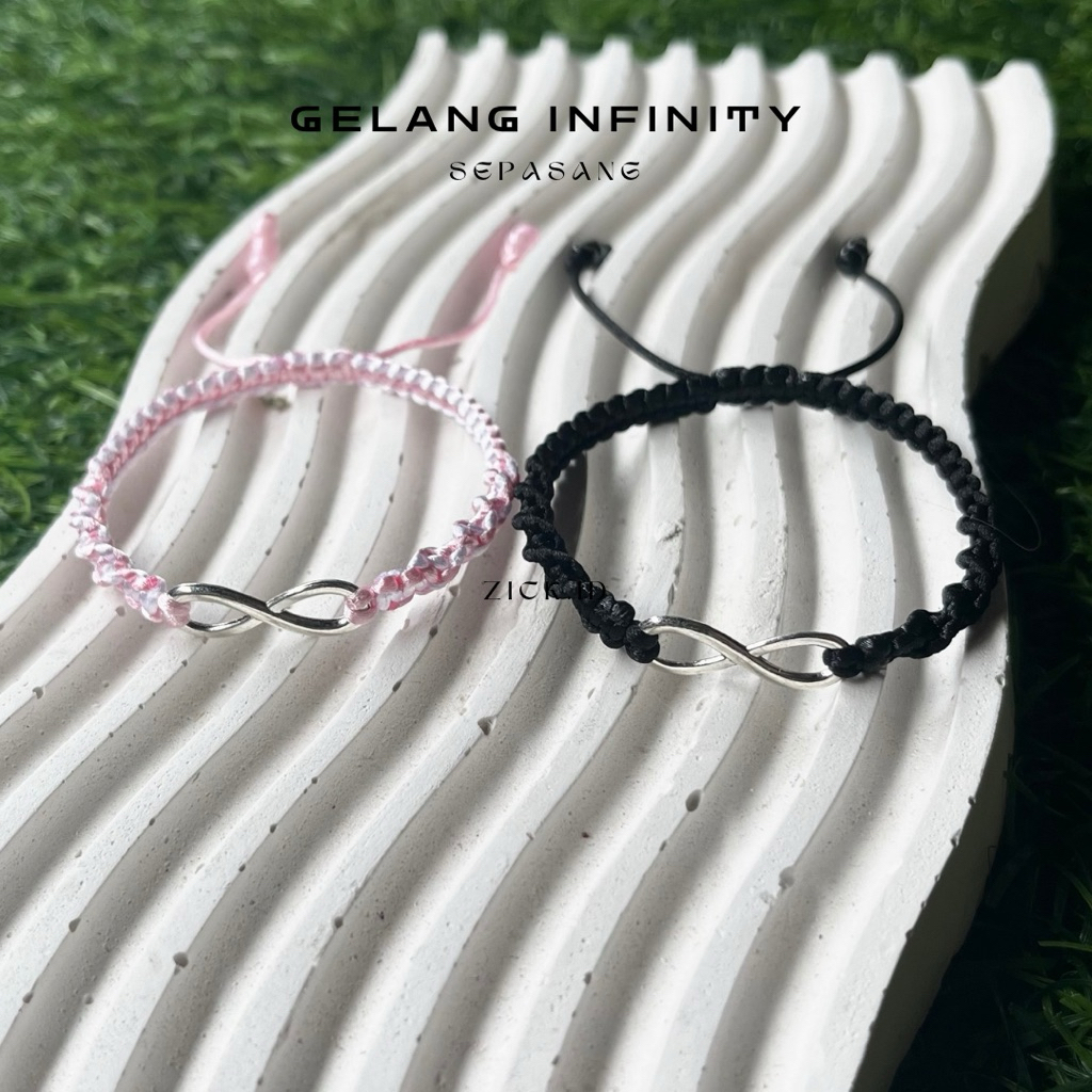 Gelang serut pasangan persahabatan | Gelang infinity couple