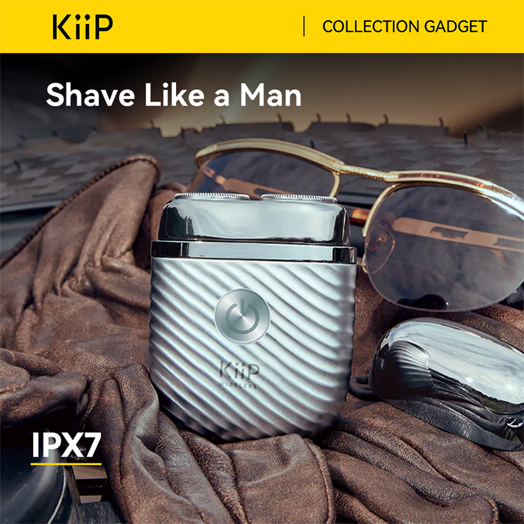 KiiP Mini Shaver Portable Alat Cukur Jenggot Waterproof Alat Pencukur Kumis Elektrik IPX7