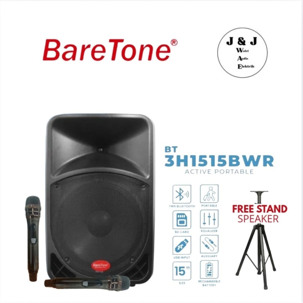 SPEAKER PORTABLE BARETONE MAX 15 BWR SPEAKER AKTIF BARETONE 15 INCH